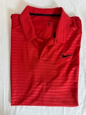 Nike Men's Dri-FIT Red Polo Shirt